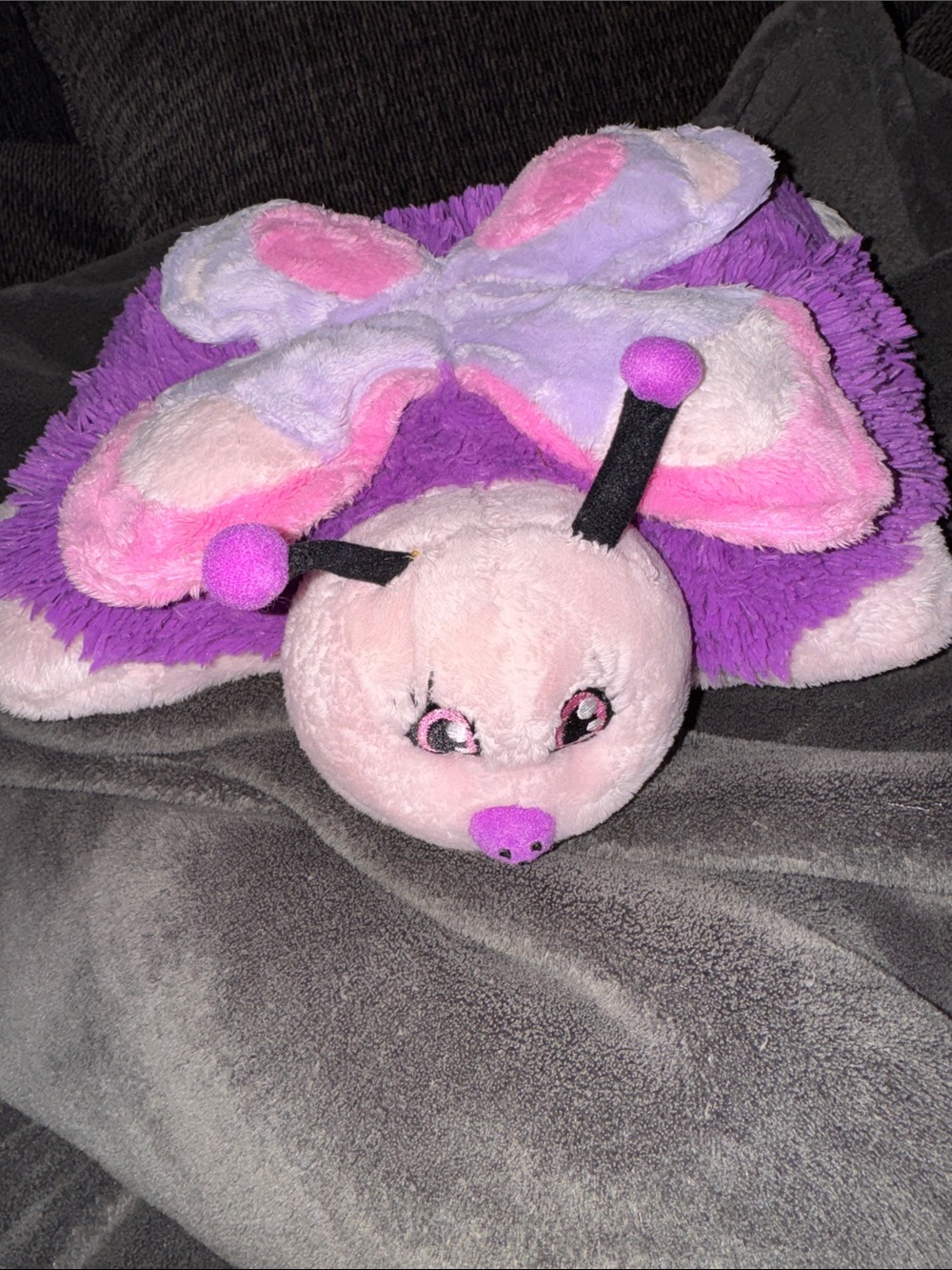 Kids Pillow Pets Purple & Pink Butterfly Plush Pillow! Perfect for camping!